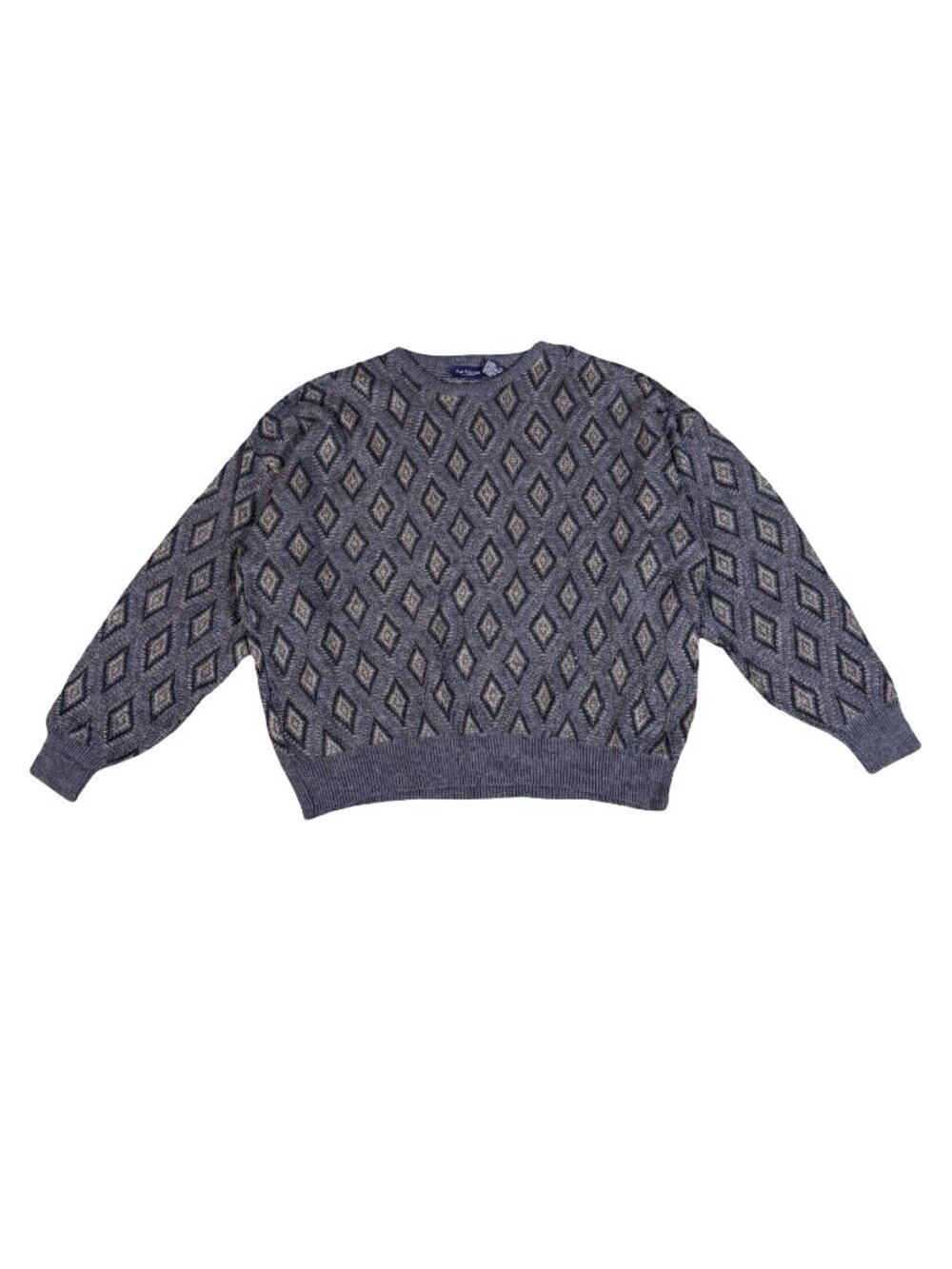 Vintage Y2K Van Heusen Charcoal Knit Acrylic Sweater Made in Mexico